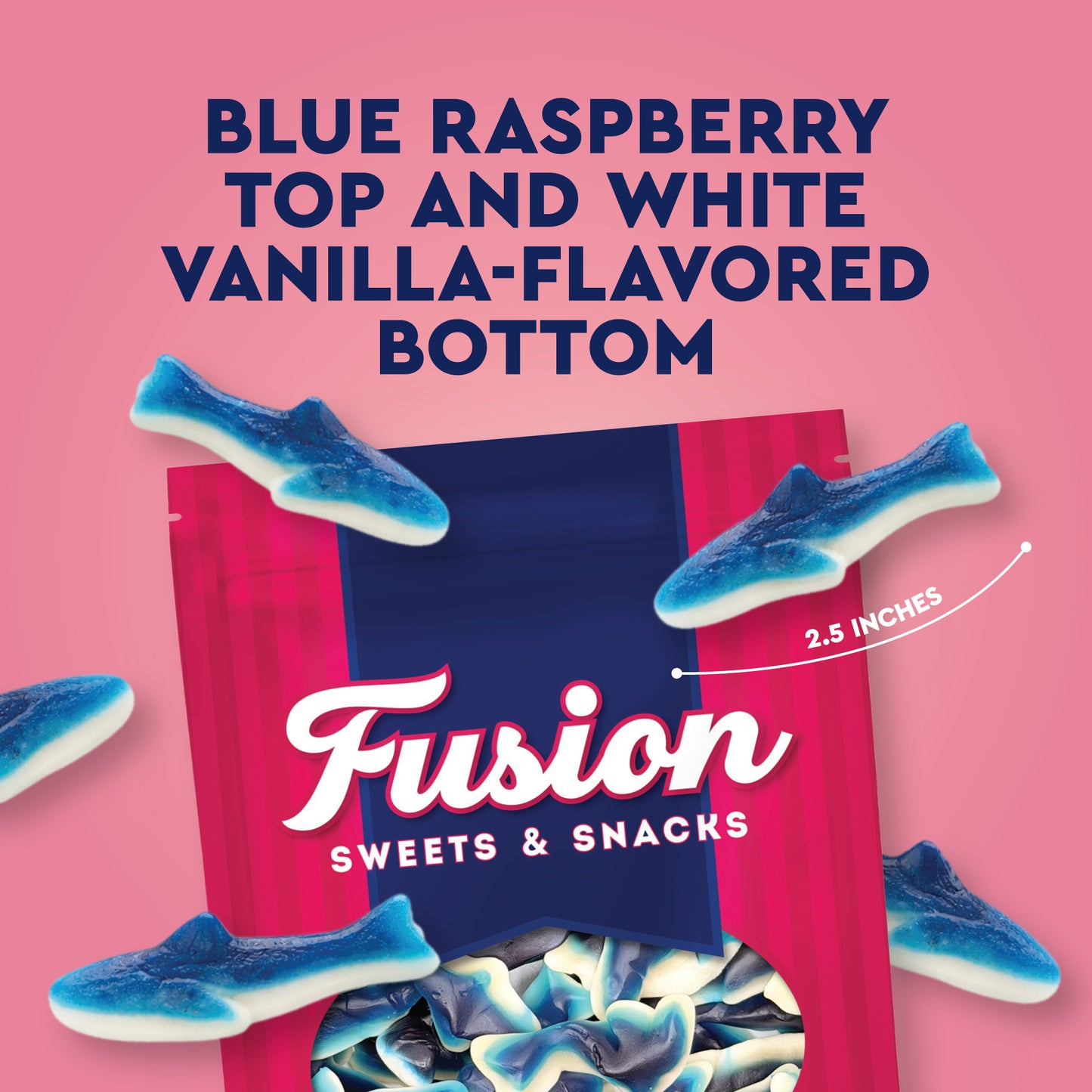 Blue Raspberry Gummy Sharks – 1 Pound Bag Soft Chewy Shark Gummy Candy, Blue Candy Sharks For Parties, Ocean-Theme Snacks, Sour Gummies Lovers, And More