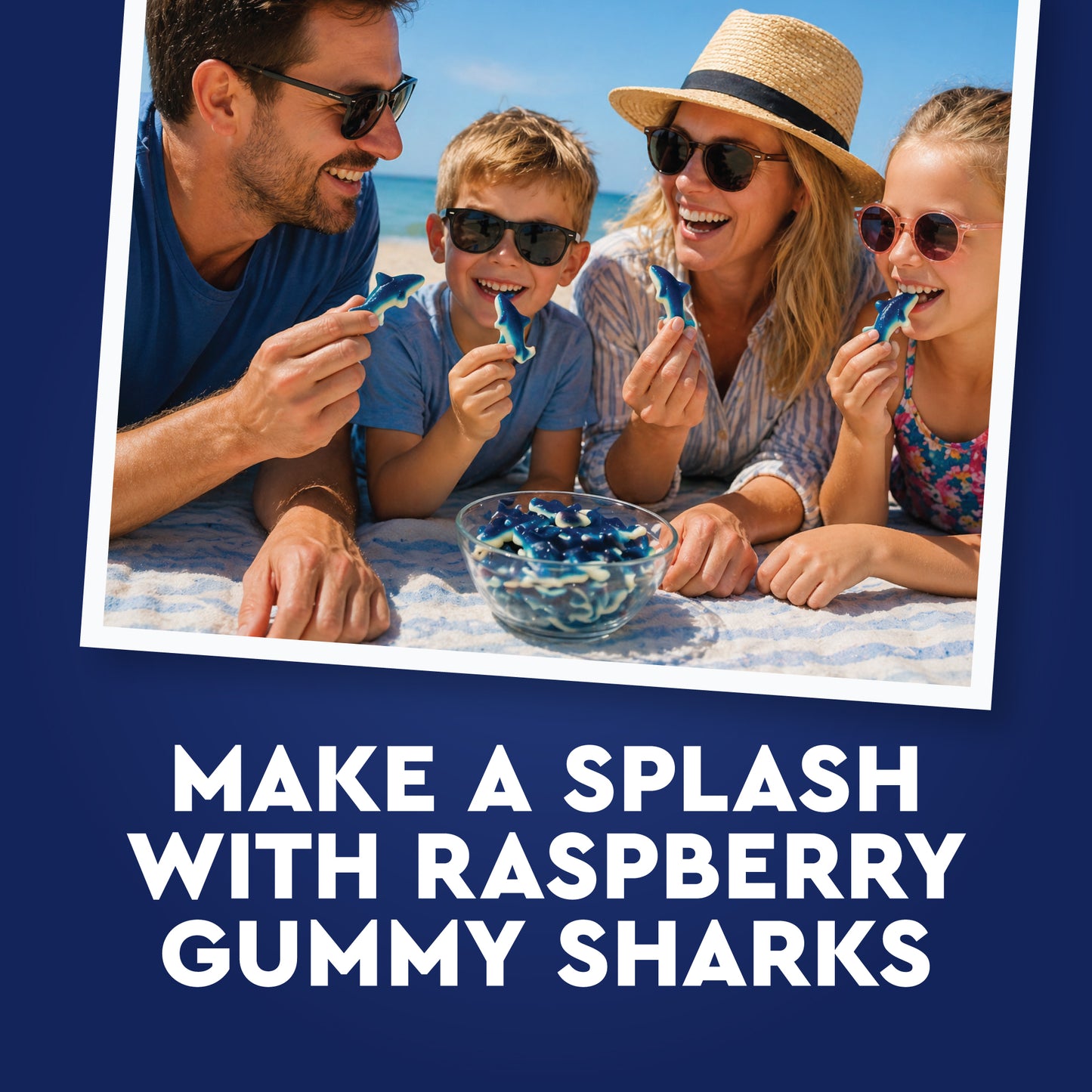 Blue Raspberry Gummy Sharks – 1 Pound Bag Soft Chewy Shark Gummy Candy, Blue Candy Sharks For Parties, Ocean-Theme Snacks, Sour Gummies Lovers, And More