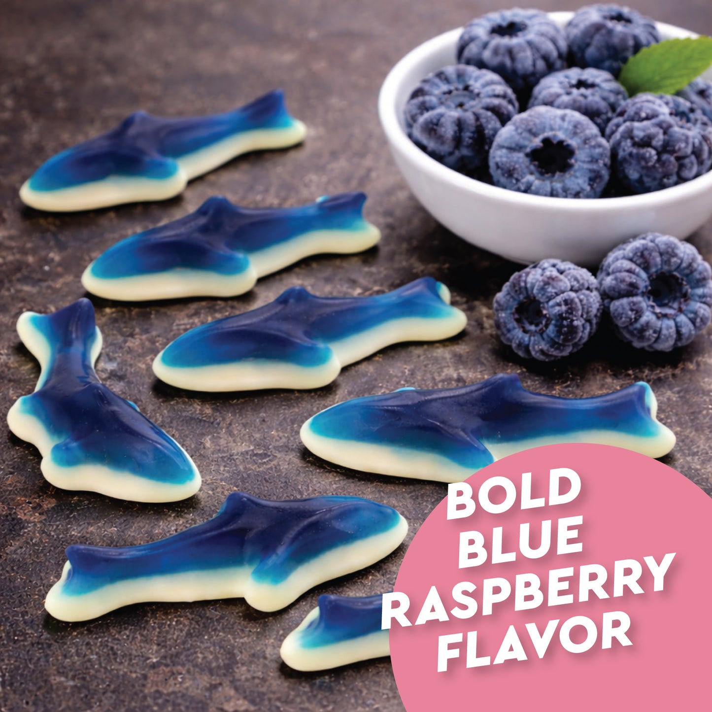 Blue Raspberry Gummy Sharks – 1 Pound Bag Soft Chewy Shark Gummy Candy, Blue Candy Sharks For Parties, Ocean-Theme Snacks, Sour Gummies Lovers, And More