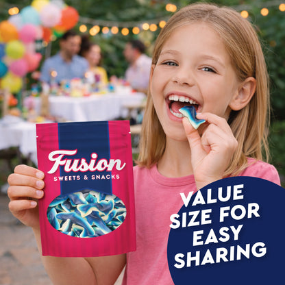 Blue Raspberry Gummy Sharks – 1 Pound Bag Soft Chewy Shark Gummy Candy, Blue Candy Sharks For Parties, Ocean-Theme Snacks, Sour Gummies Lovers, And More