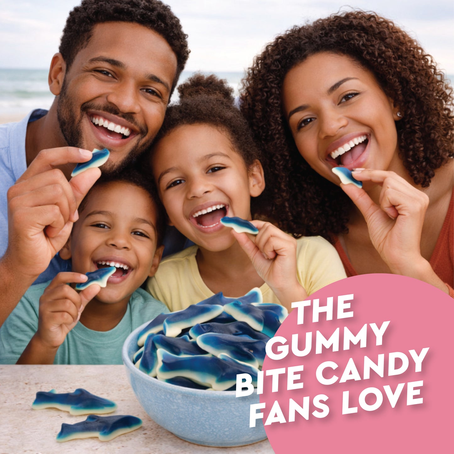 Blue Raspberry Gummy Sharks – 1 Pound Bag Soft Chewy Shark Gummy Candy, Blue Candy Sharks For Parties, Ocean-Theme Snacks, Sour Gummies Lovers, And More
