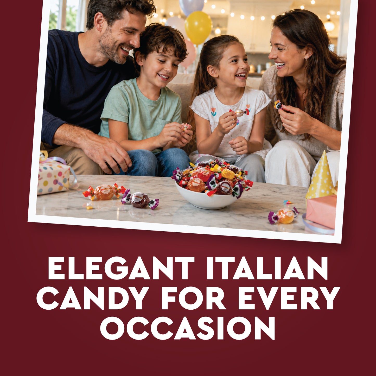 Bonelle Italian Fruit Jelly Candy - 1 Pound Bulk Bag (Approx 60 Pieces), Italian Candy, Jelly Candies Gluten Free & Vegan Individually Wrapped Treats