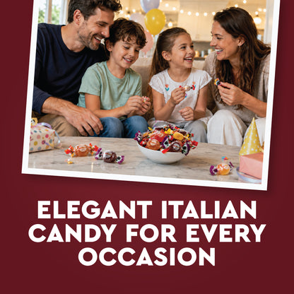 Bonelle Italian Fruit Jelly Candy - 1 Pound Bulk Bag (Approx 60 Pieces), Italian Candy, Jelly Candies Gluten Free & Vegan Individually Wrapped Treats