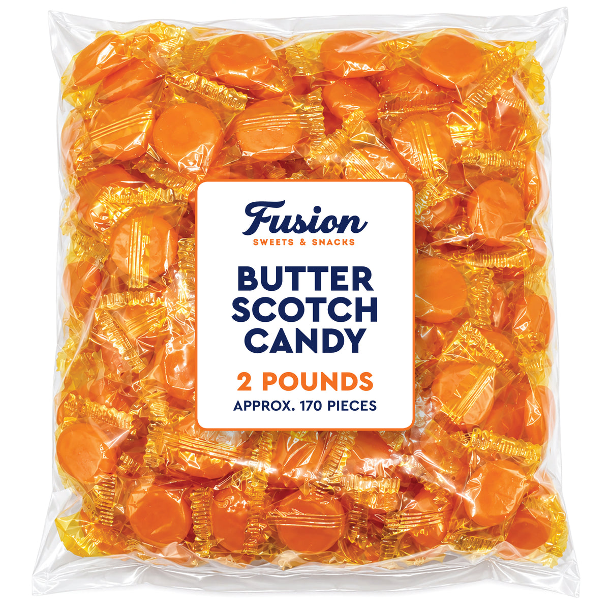 Butterscotch Discs Hard Candy, 2 Pound Bulk Bag, Individually Wrapped | Old-Fashioned Butterscotch Hard Candy with Rich Buttery Flavor, Perfect for Candy Bowls, Parties, Offices & Everyday Snacking