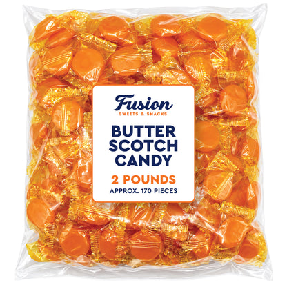 Butterscotch Discs Hard Candy, 2 Pound Bulk Bag, Individually Wrapped | Old-Fashioned Butterscotch Hard Candy with Rich Buttery Flavor, Perfect for Candy Bowls, Parties, Offices & Everyday Snacking