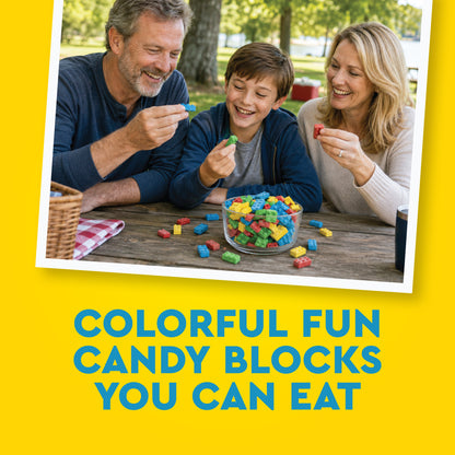 Candy Blocks - 1 Pound, Building Blocks Assorted Fruit Flavor Block Candy