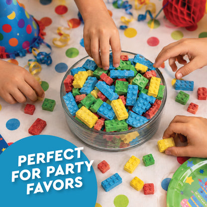 Candy Blocks - 1 Pound, Building Blocks Assorted Fruit Flavor Block Candy