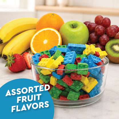 Candy Blocks - 1 Pound, Building Blocks Assorted Fruit Flavor Block Candy