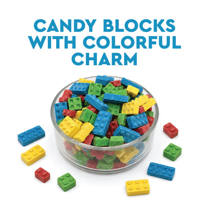 Candy Blocks - 1 Pound, Building Blocks Assorted Fruit Flavor Block Candy