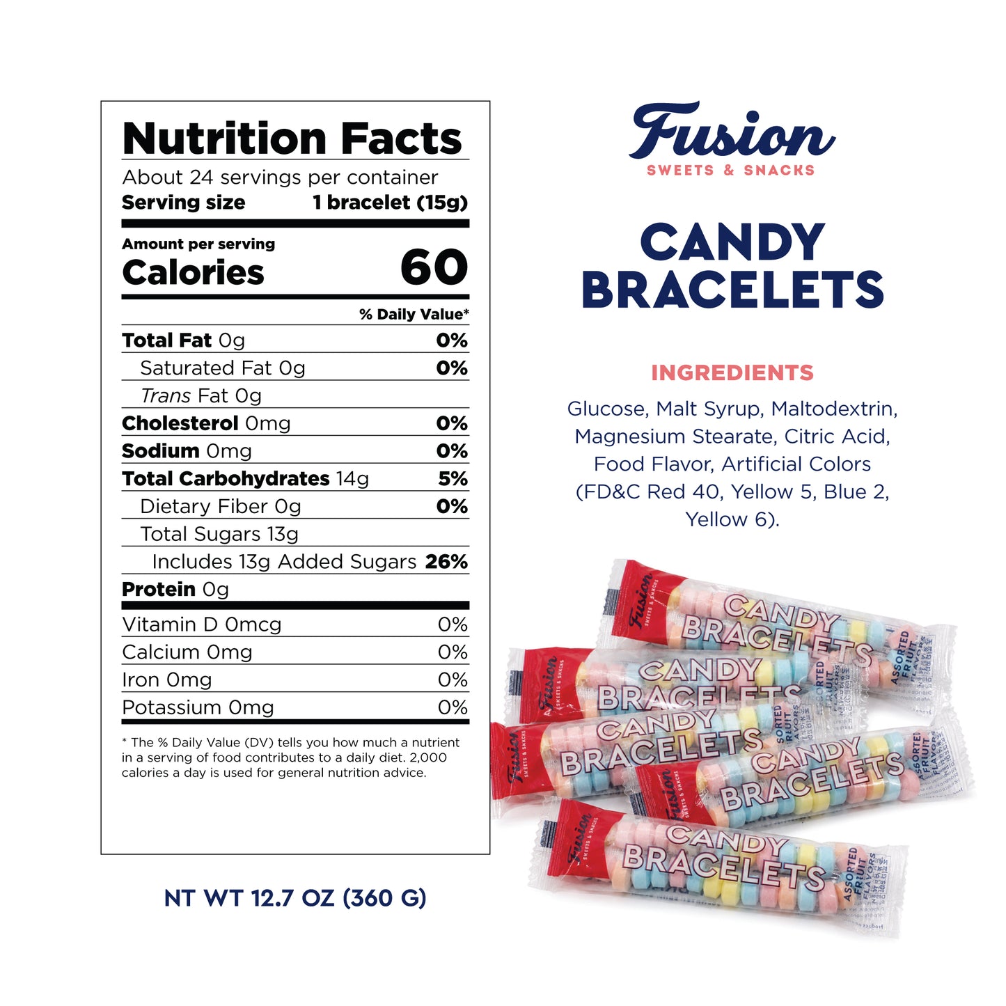 Candy Bracelets Bulk Individually Wrapped - 24 Count Retro Vintage Pastel Jewelry Candy Bracelet for Kids Birthday Goodie Bags, Easter Basket Fillers, Halloween Pinata Stuffers, Valentine Classroom Party Favors
