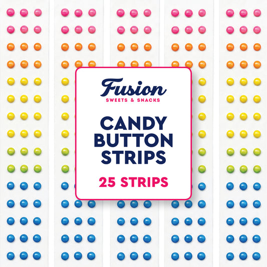 Candy Buttons Strips, Rainbow Buttons on Paper, Approximately 25 Strips of Fruit Flavor Vintage Dots Candies, Pastel Rainbow Candy Buttons on Paper Strips in Bulk G