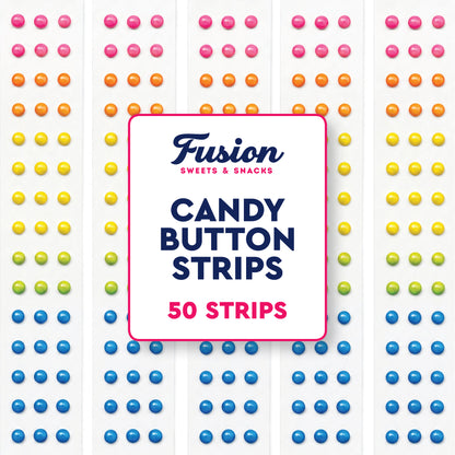 Candy Buttons Strips, Rainbow Buttons on Paper, Approximately 50 Strips of Fruit Flavor Vintage Dots Candy, Rainbow Candies