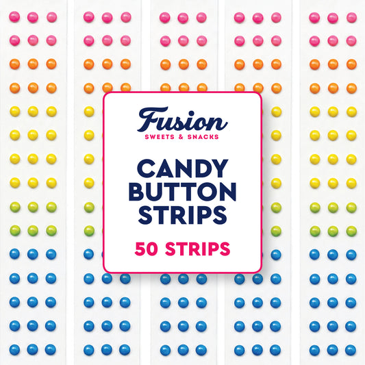 Candy Buttons Strips, Rainbow Buttons on Paper, Approximately 50 Strips of Fruit Flavor Vintage Dots Candy, Rainbow Candies