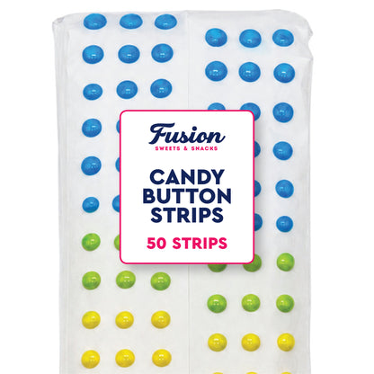Candy Buttons Strips, Rainbow Buttons on Paper, Approximately 50 Strips of Fruit Flavor Vintage Dots Candy, Rainbow Candies