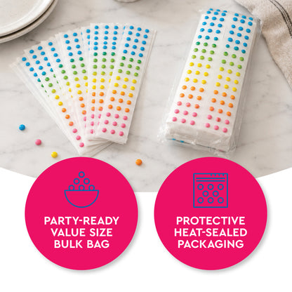 Candy Buttons Strips, Rainbow Buttons on Paper, Approximately 25 Strips of Fruit Flavor Vintage Dots Candies, Pastel Rainbow Candy Buttons on Paper Strips in Bulk G