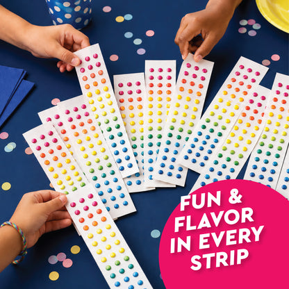 Candy Buttons Strips, Rainbow Buttons on Paper, Approximately 50 Strips of Fruit Flavor Vintage Dots Candy, Rainbow Candies