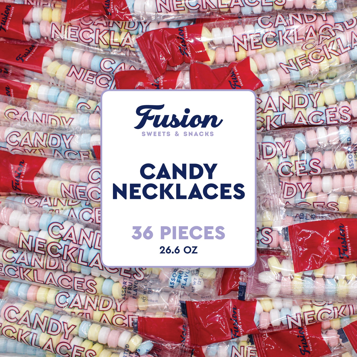 Candy Necklaces 36ct Individually Wrapped Assorted Fruit Flavors | Candy Jewelry for Kids Birthday Party Favor | Retro 80s 90s Bulk Bracelets Goodie Bag | Easter Halloween Valentine