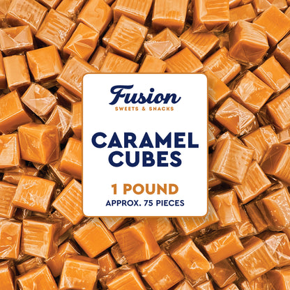 Caramel Cubes Candy Individually Wrapped - 1 Pound Bulk Bag - Caramel Candy Soft Classic Chewy Candy For All Holidays, And Any Occasion