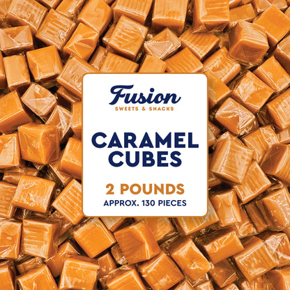 Caramel Cubes Candy Individually Wrapped - 2 Pound Bulk Bag - Caramel Candy Soft Classic Chewy Candy For Holidays, Or Any Occasion