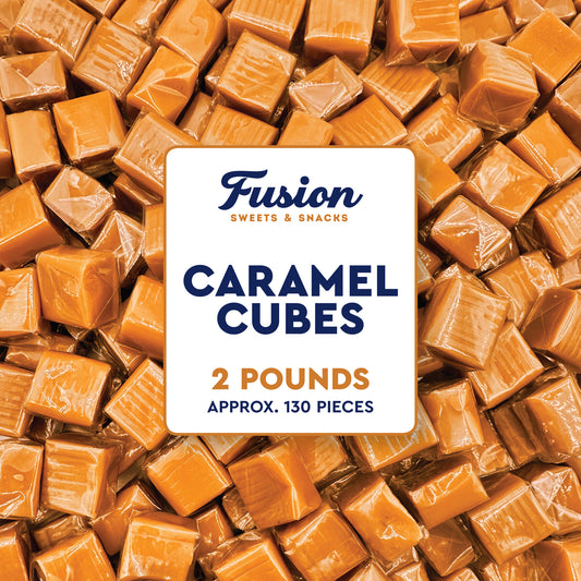 Caramel Cubes Candy Individually Wrapped - 2 Pound Bulk Bag - Caramel Candy Soft Classic Chewy Candy For Holidays, Or Any Occasion