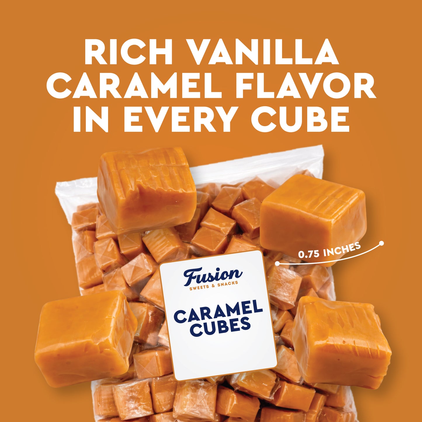 Caramel Cubes Candy Individually Wrapped - 1 Pound Bulk Bag - Caramel Candy Soft Classic Chewy Candy For All Holidays, And Any Occasion