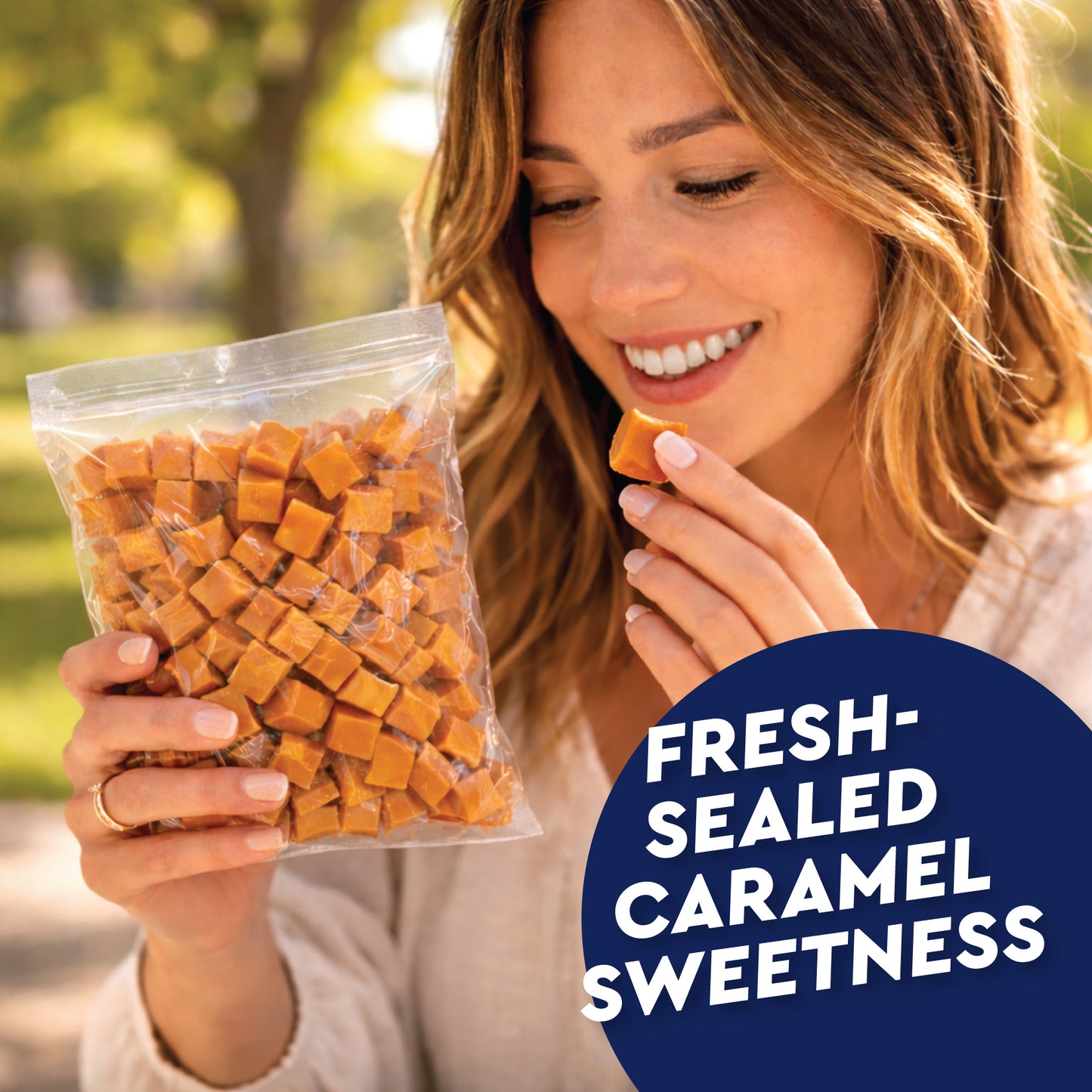 Caramel Cubes Candy Individually Wrapped - 1 Pound Bulk Bag - Caramel Candy Soft Classic Chewy Candy For All Holidays, And Any Occasion