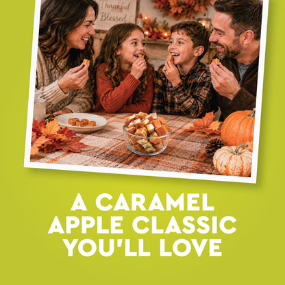 Caramel Cubes Candy Green Apple Filling - 1 Pound Bulk Bag -Individually Wrapped, Caramel Chews Soft Classic Chewy Candy, For all Holidays And Any Occasion. (Approx 75 Count)