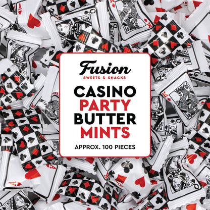 Casino Party Favors Buttermints Candy, 100 Pieces Individually Wrapped – Angel Mints, Vegas Party Favors, Dinner Mints Butter, Casino Candy | Kosher Certified, Card Game Buttermints