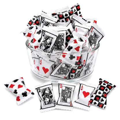 Casino Party Favors Buttermints Candy, 100 Pieces Individually Wrapped – Angel Mints, Vegas Party Favors, Dinner Mints Butter, Casino Candy | Kosher Certified, Card Game Buttermints