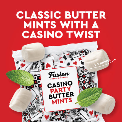 Casino Party Favors Buttermints Candy, 100 Pieces Individually Wrapped – Angel Mints, Vegas Party Favors, Dinner Mints Butter, Casino Candy | Kosher Certified, Card Game Buttermints