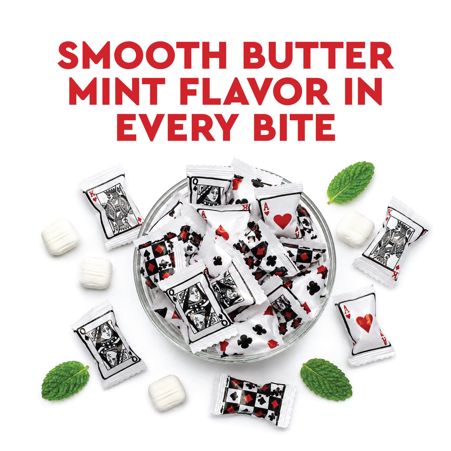 Casino Party Favors Buttermints Candy, 100 Pieces Individually Wrapped – Angel Mints, Vegas Party Favors, Dinner Mints Butter, Casino Candy | Kosher Certified, Card Game Buttermints