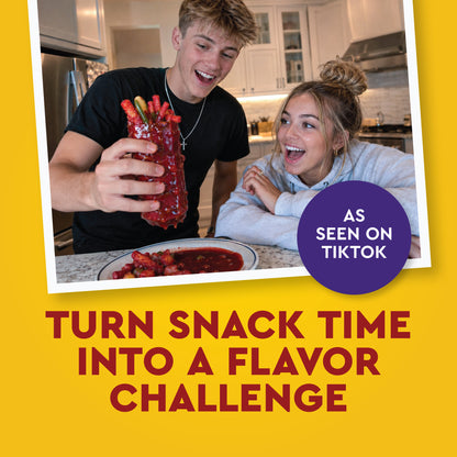 Viral Chamoy Pickle Kit - Mrs. Klein's Pickle | Rolled Fruit Candy, Chili Rolled Corn Chips, Fruit Gummies, Chili Lime Seasoning, Hot Sauce & Lime