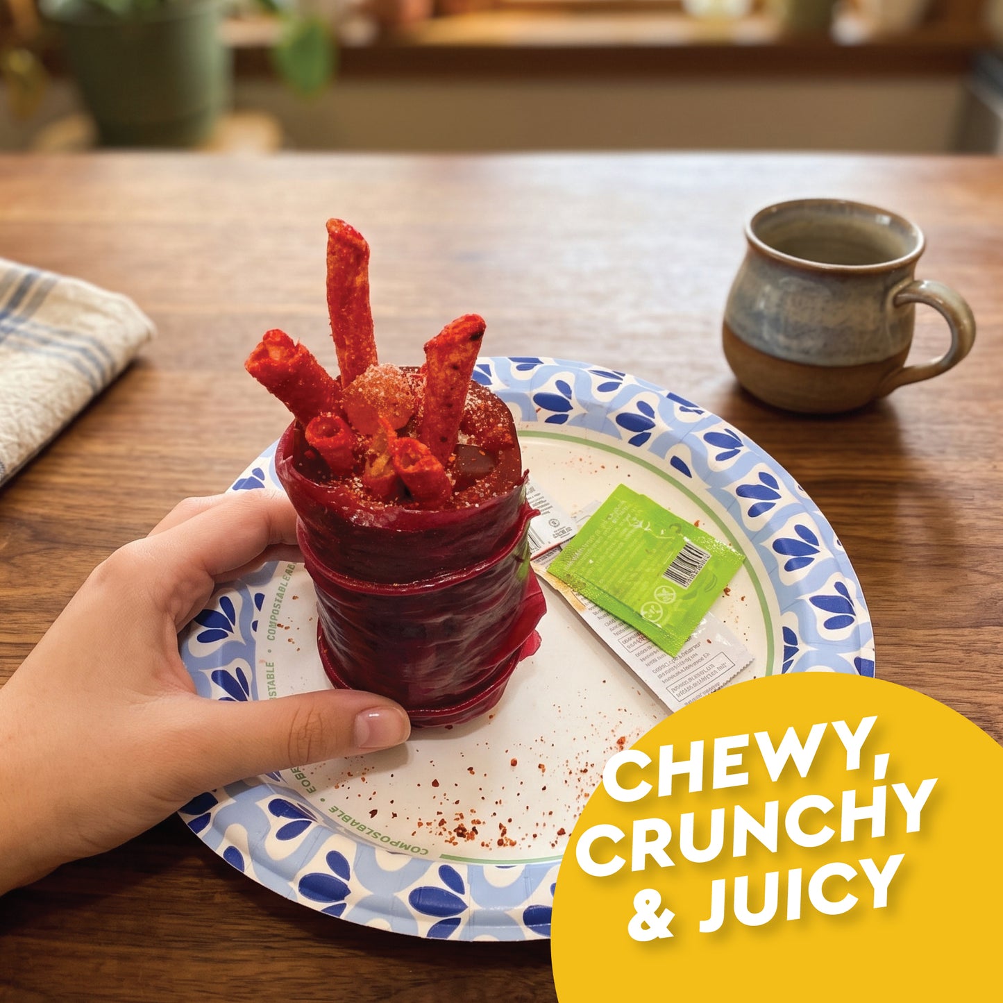 Viral Chamoy Pickle Kit - Mrs. Klein's Pickle | Rolled Fruit Candy, Chili Rolled Corn Chips, Fruit Gummies, Chili Lime Seasoning, Hot Sauce & Lime