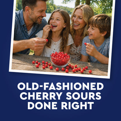 Cherry Sours Candy, 1 Pounds Bulk Cherry Candies - Chewy Candy Balls, Red Sour Balls, Tangy Christmas Candies