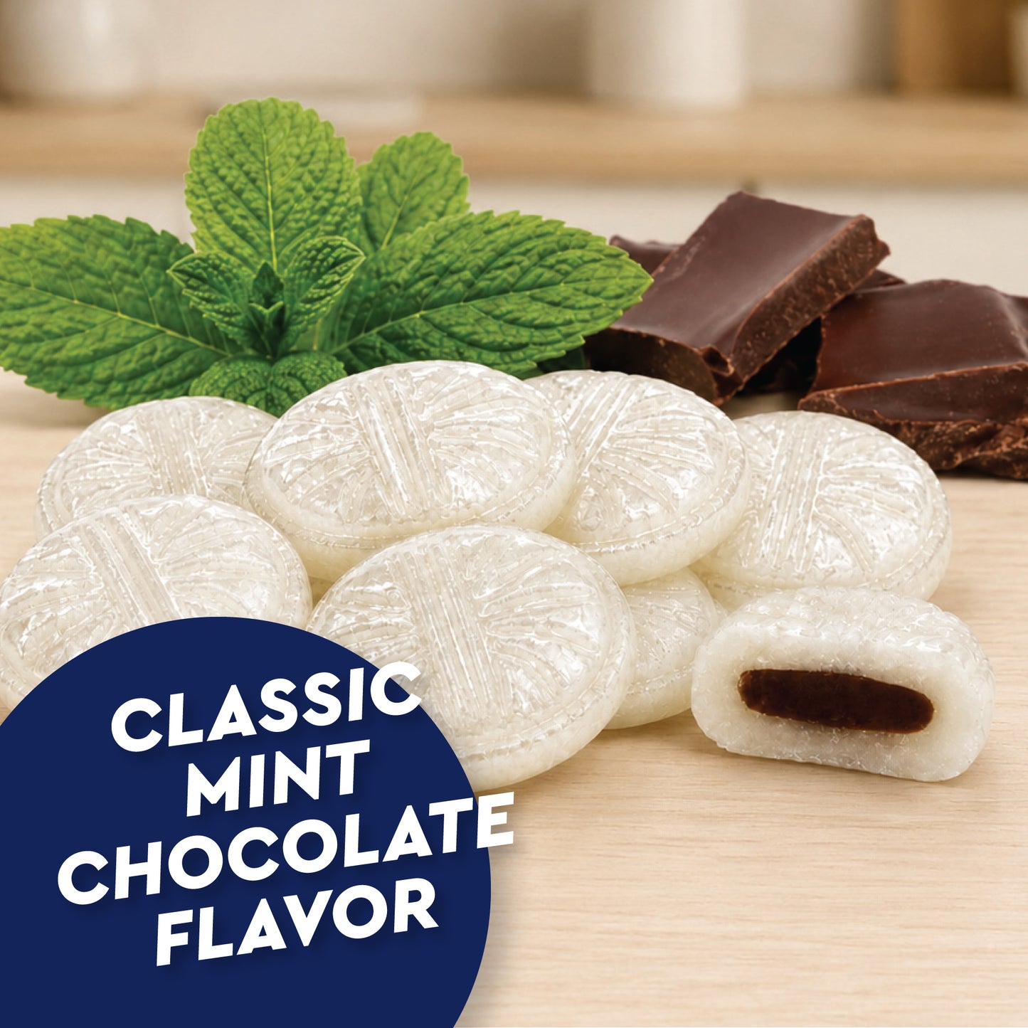Chocolate Filled Candy - 1 Pound Bulk Bag - Arcor Chocolate Mints Hard Candy, Approx 80 Pieces, Naturally Flavored Treats