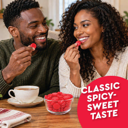 Cinnamon Discs Hard Candy, 1 Pound Bag, Cinnamon Candy Individually Wrapped | Hot Red Cinnamon Fire Candy in Bulk - Perfect for Snacking, Candy Bowls, Parties & Gifting Any Time of Year