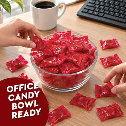 Cinnamon Discs Hard Candy, 2 Pound Bag, Cinnamon Candy Individually Wrapped | Hot Red Cinnamon Fire Candy in Bulk - Perfect for Snacking, Candy Bowls, Parties & Gifting Any Time of Year