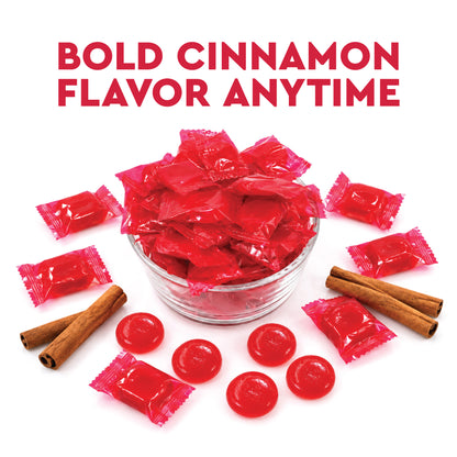 Cinnamon Discs Hard Candy, 2 Pound Bag, Cinnamon Candy Individually Wrapped | Hot Red Cinnamon Fire Candy in Bulk - Perfect for Snacking, Candy Bowls, Parties & Gifting Any Time of Year