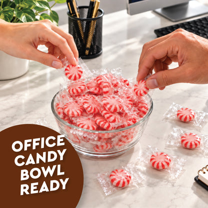 Cinnamon Peppermint Starlights, 2 Pounds, Individually Wrapped Hard Candy | Cinnamon Peppermint Candy with Cool Peppermint Flavor & a Warm Cinnamon Kick