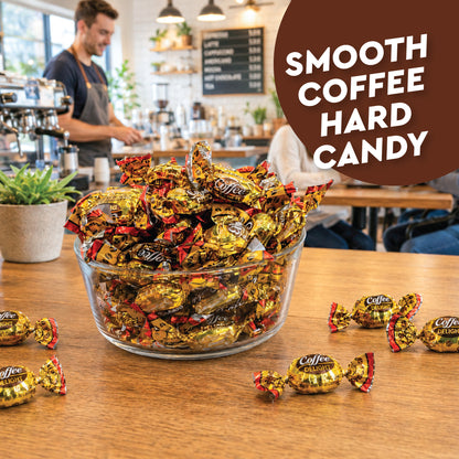 Coffee Delight - 1 Pound Bulk Bag - Coffee Candy Individually Wrapped - Hard Candy, Gluten Free Treat, Made With Real Beans