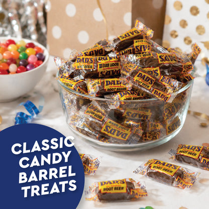 Dad's Root Beer Barrels - Rootbeer Barrels Hard Candy - 2 Pounds Bulk Bag (Approximately 100 count) - Old Fashioned Candies - Individually Wrapped Dad's Root Beer Barrels