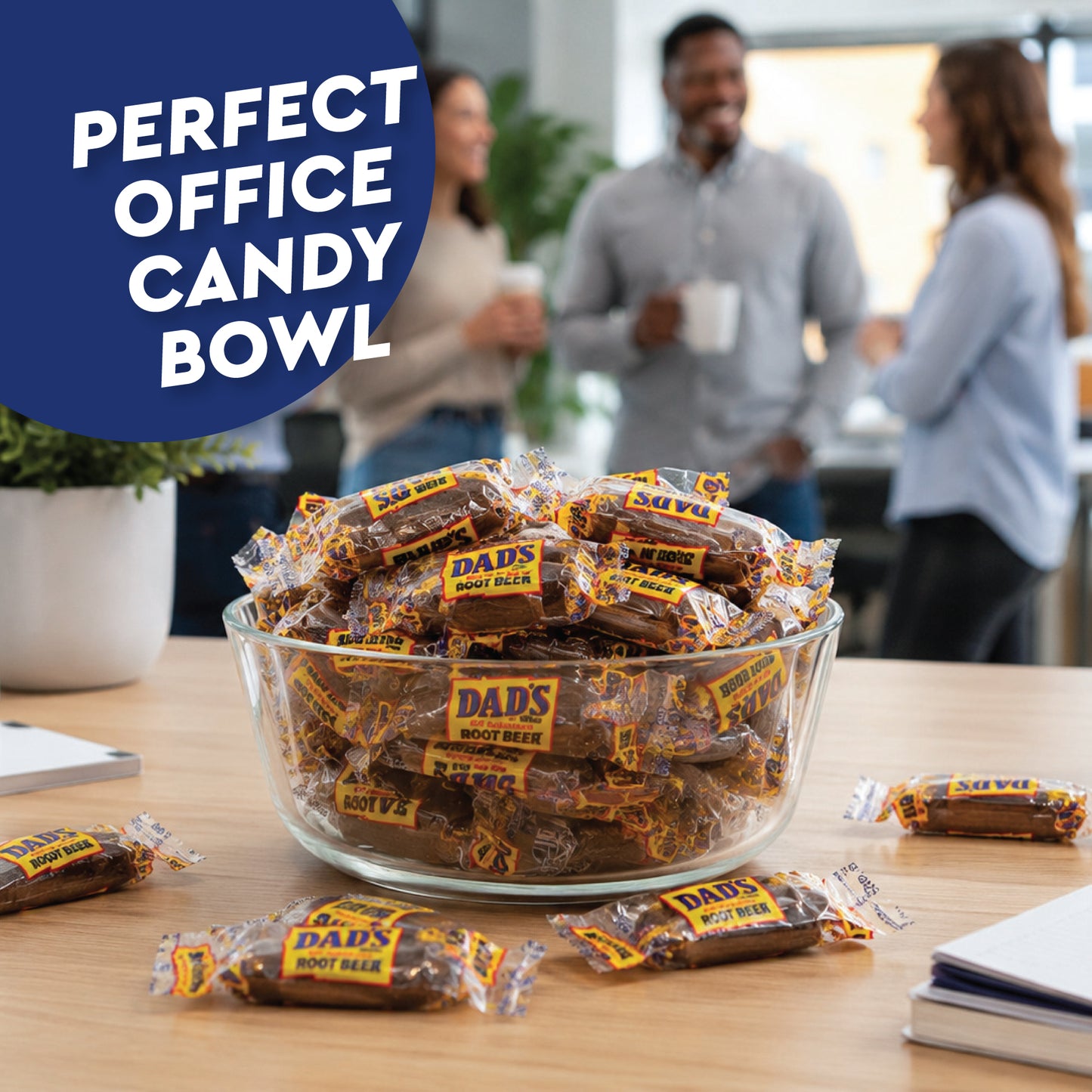 Dad's Root Beer Barrels - Rootbeer Barrels Hard Candy - 2 Pounds Bulk Bag (Approximately 100 count) - Old Fashioned Candies - Individually Wrapped Dad's Root Beer Barrels