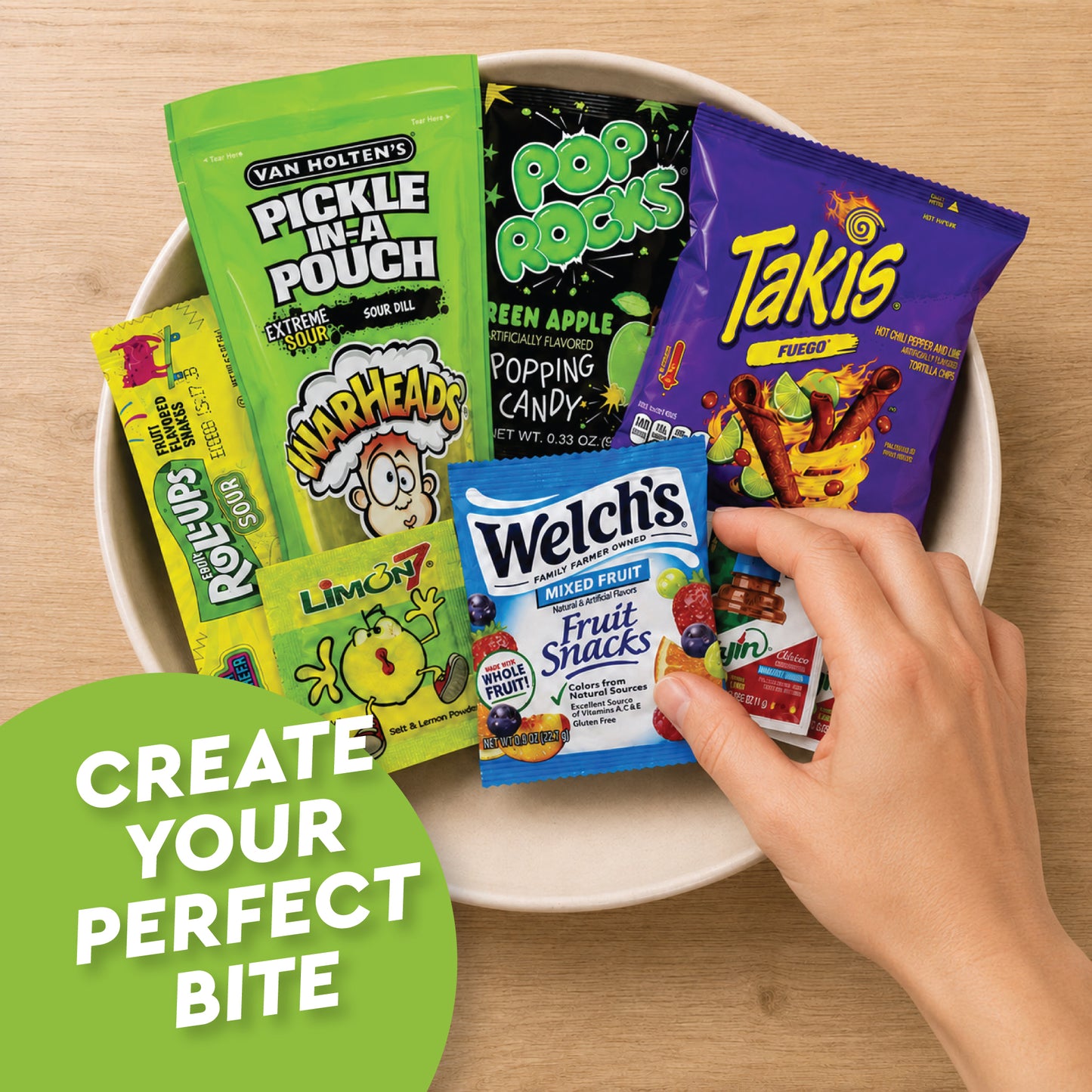 Extreme Sour Pickle Kit - Viral TikTok Snack | Sour Dill Pickle, Chili Rolled Corn Chips, Popping Candy, Fruit Gummies, Sour Rolled Fruit Candy & Chili Lime Seasoning