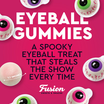 Eyeball Gummy Candy - 30 Count Bag, Individually Wrapped, Jelly Center | Squishy, Gooey Texture, Fun For Drinks, Party Decorations, Gag Gifts