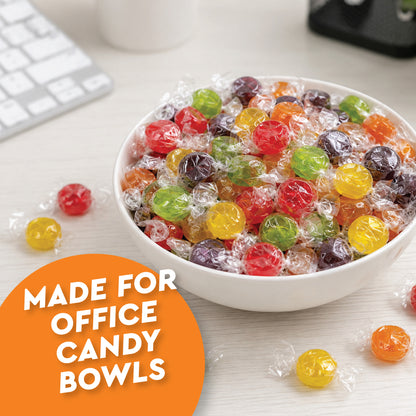 Assorted Fruit Buttons Hard Candy - 1 Pound Bulk Bag - Individually Wrapped Fruit Candies
