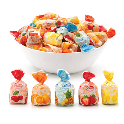 Fruit Filled Hard Candy - Assorted 2 Pounds Bulk Bag, Arcor Bon Bon Fruitfuls candy, Individually Wrapped Hard Candy