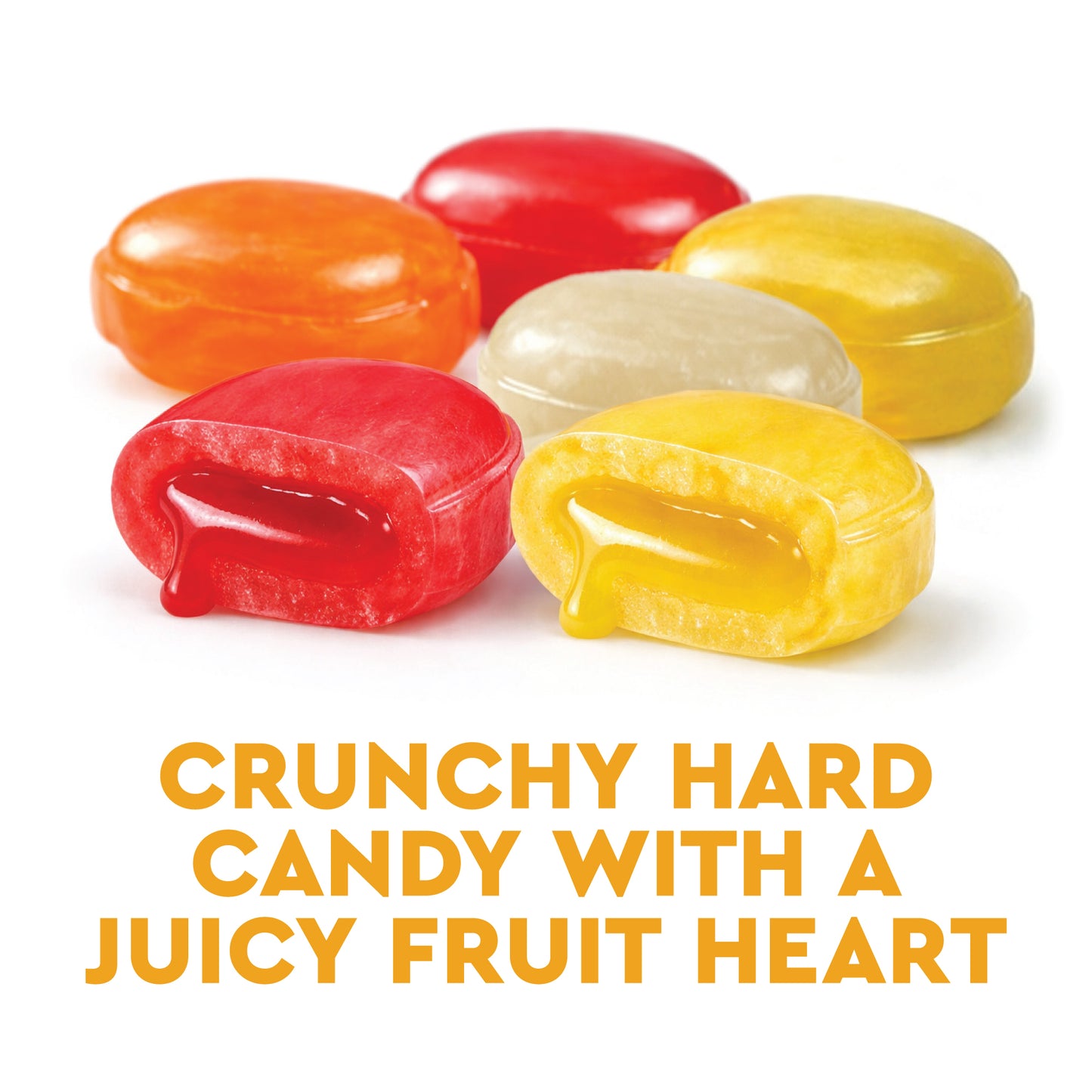 Fruit Filled Hard Candy - Assorted 2 Pounds Bulk Bag, Arcor Bon Bon Fruitfuls candy, Individually Wrapped Hard Candy