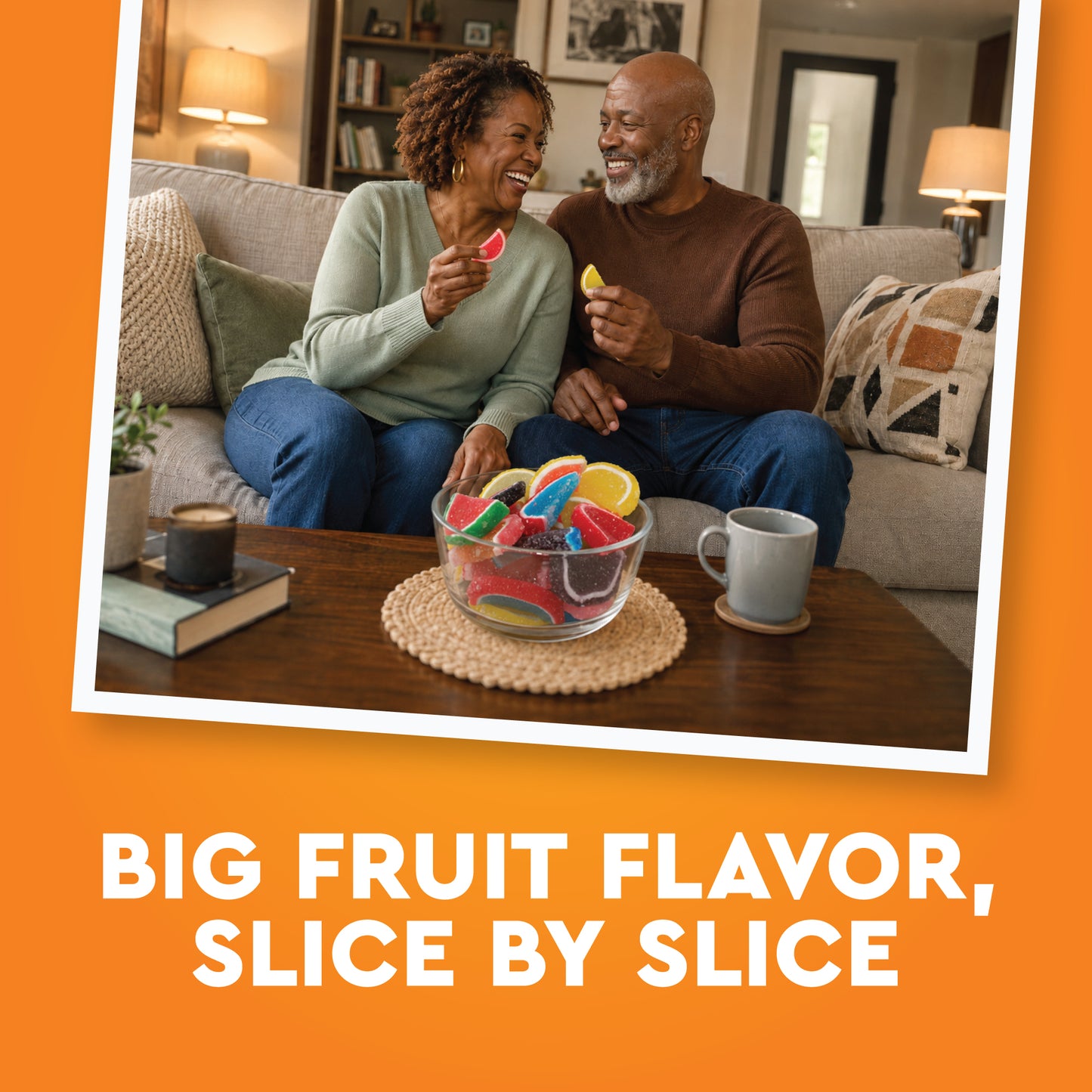 Jelly Fruit Slices Candy – 1 Pound Bulk Individually Wrapped | Assorted Sugared Wedges, Classic Old Fashioned Nostalgic Gummy, Kosher, Gluten Free, Nut Free, Fat Free, Soy Free
