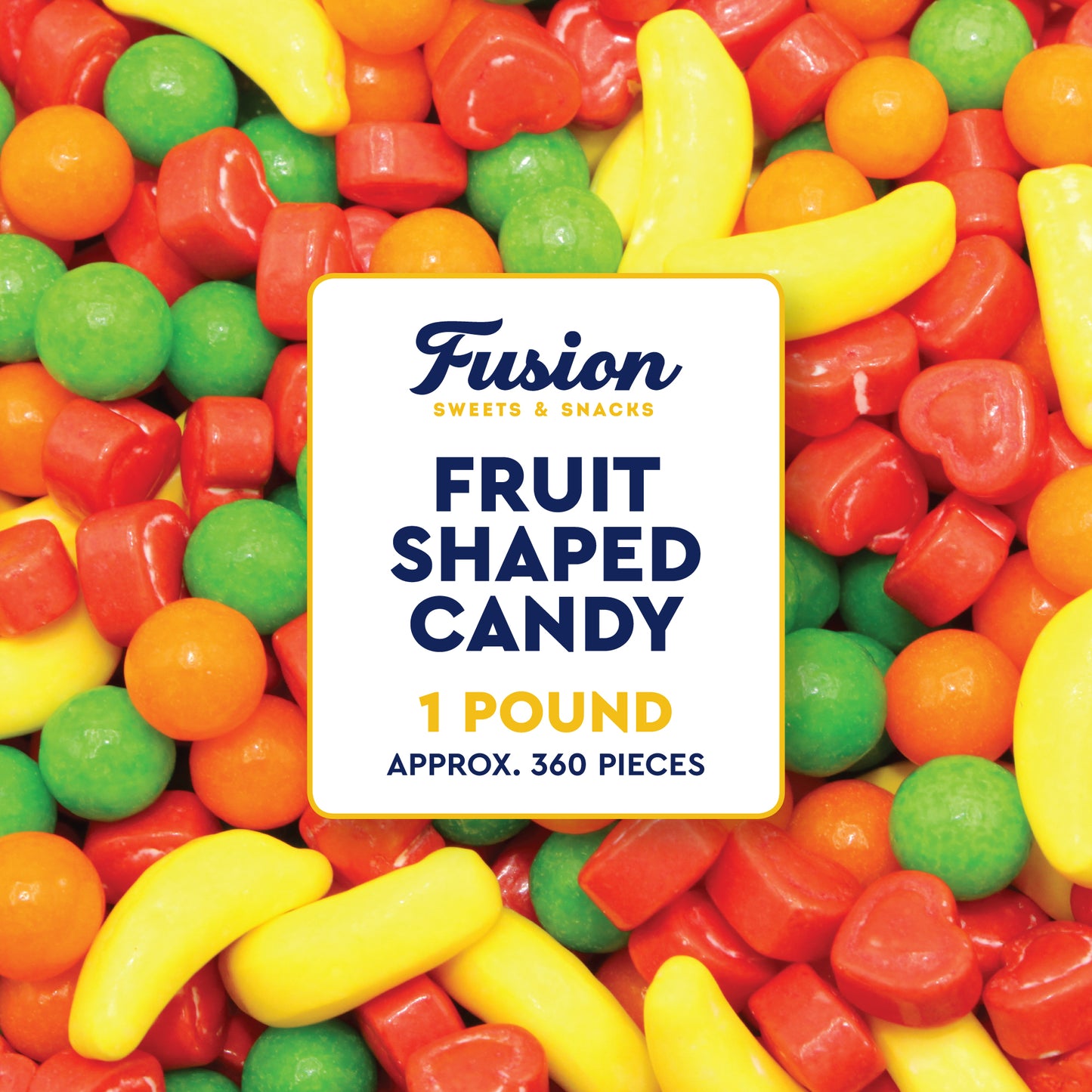 Hard Fruit Shaped Candy, 1 Pound, Unwrapped Bulk Candy For Gumball Machine | Bulk Unwrapped Candy for Vending & Gumball Machines, Nostalgic Candy Store Refills, Loose Candies for Dispensers