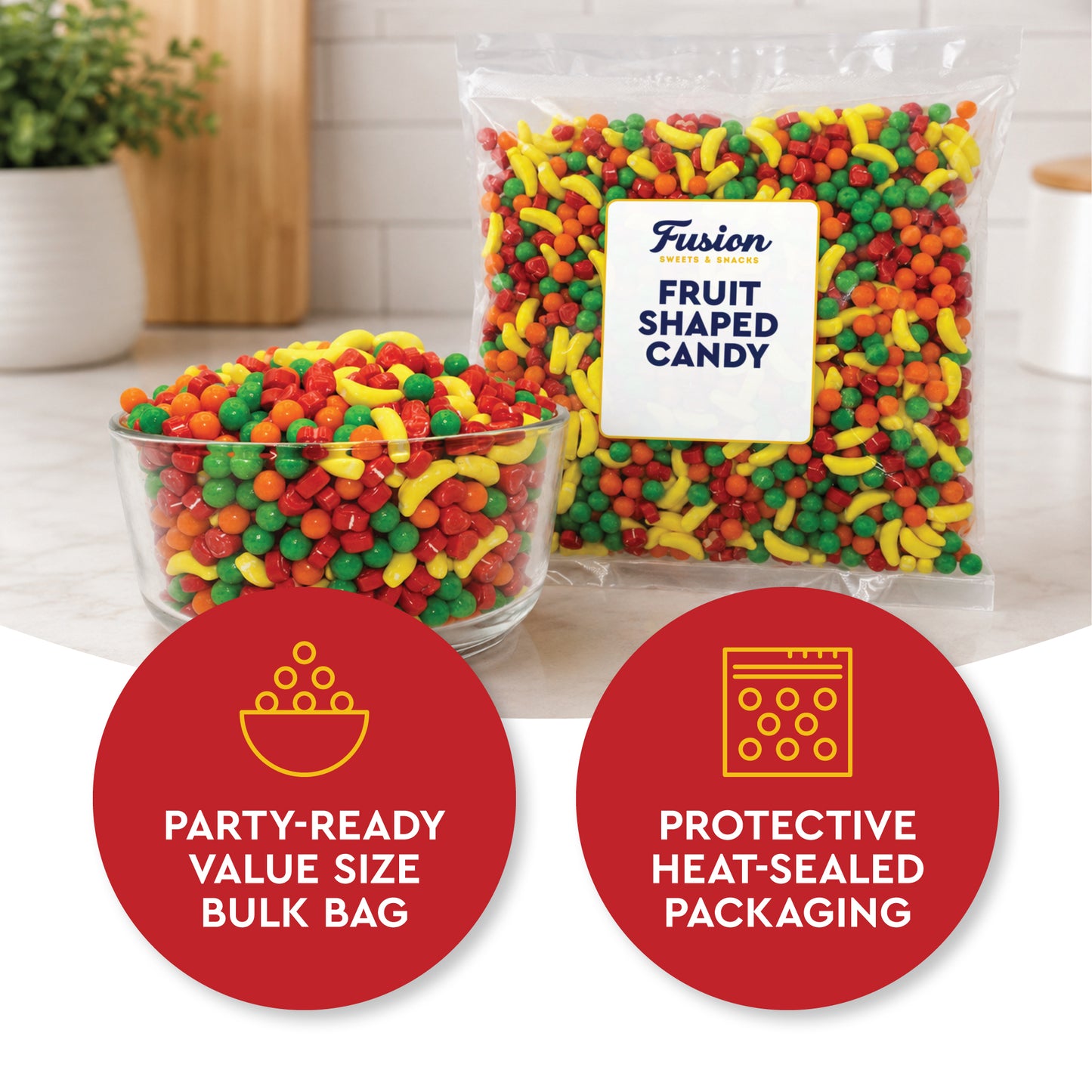 Hard Fruit Shaped Candy, 1 Pound, Unwrapped Bulk Candy For Gumball Machine | Bulk Unwrapped Candy for Vending & Gumball Machines, Nostalgic Candy Store Refills, Loose Candies for Dispensers